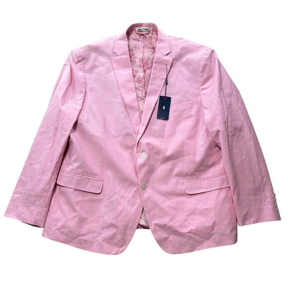 Izod Mens Pink Blazer Jacket Lining 2-Button Closure Size 52R New With Tags - Picture 12 of 12